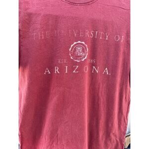 University of Arizona T-shirt S Men's Burgundy Worn Look & Feel Soft Distressed